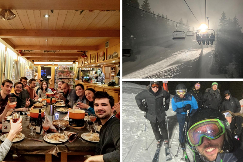 An afterwork “skiing night” for our Geneva teams